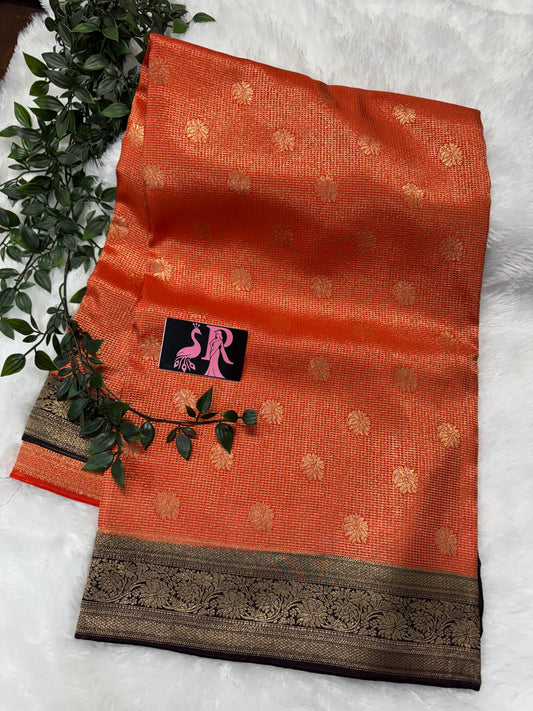 Vintage zari checks-SR1079A