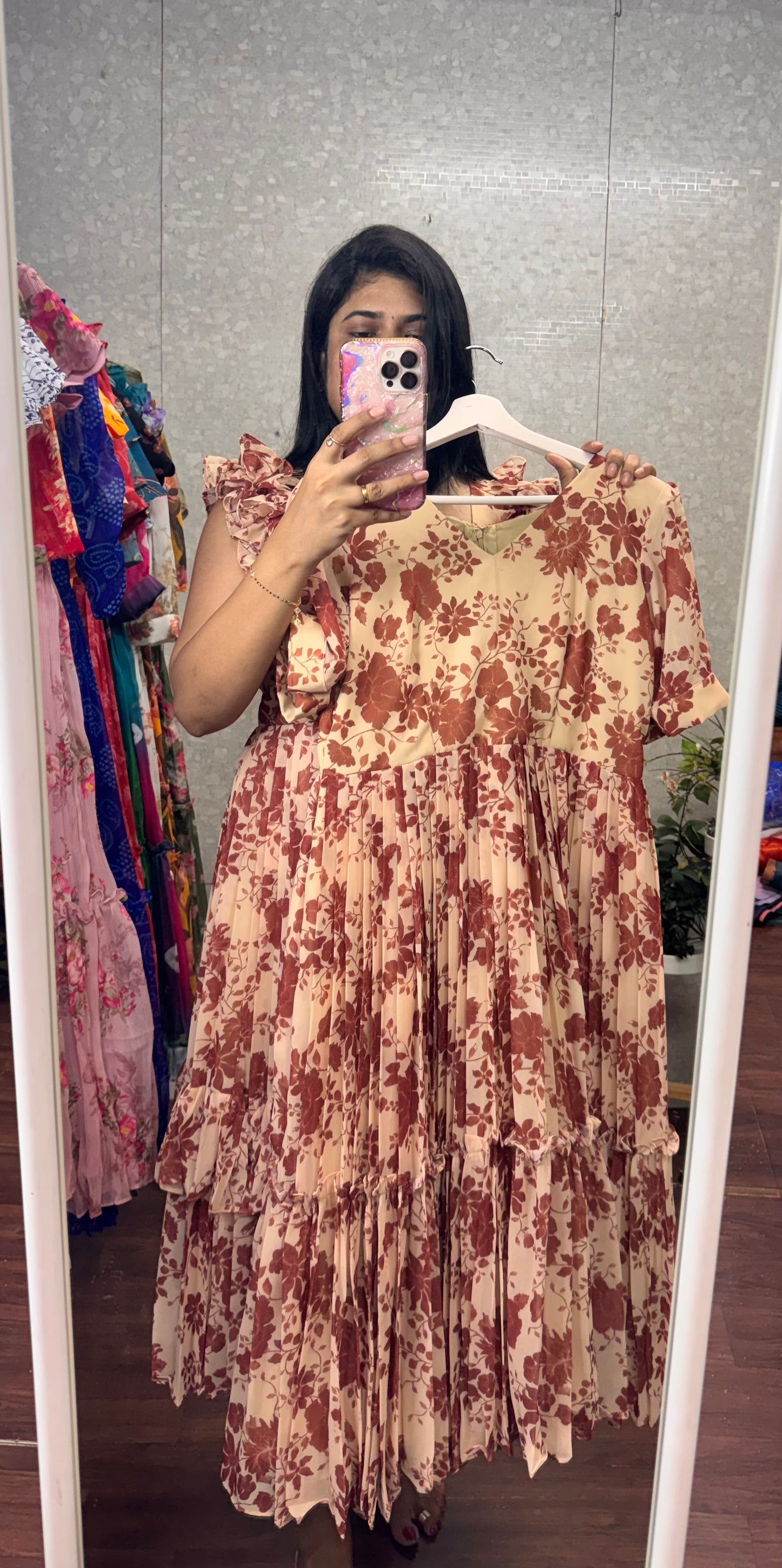 Georget printed frocks -SRF1071A