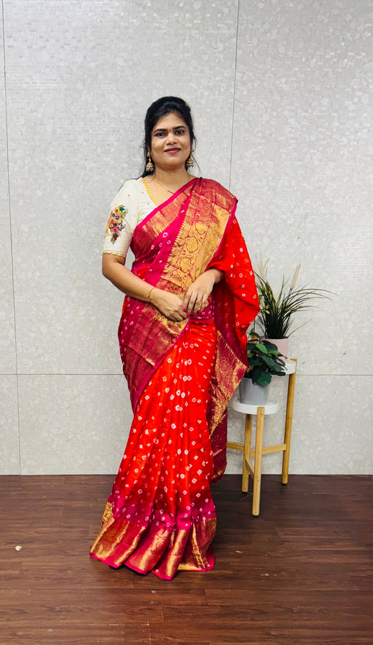 Kanchi Bandhini saree..-SR1025A
