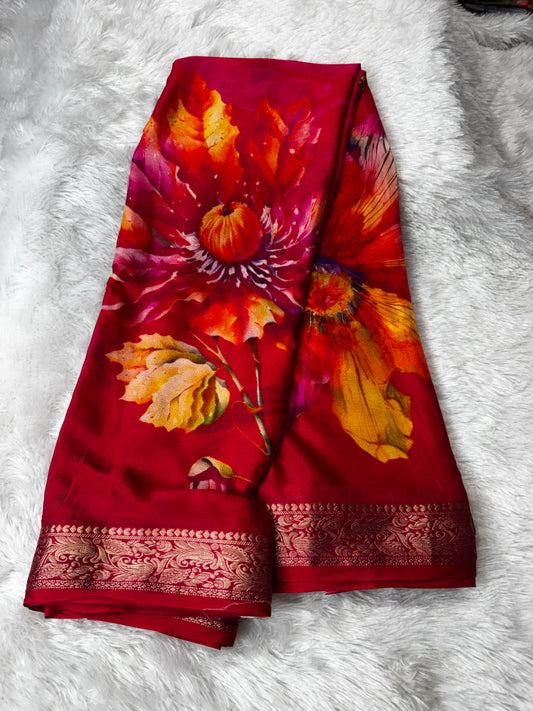 Chinnon digital print saree-SR1232N