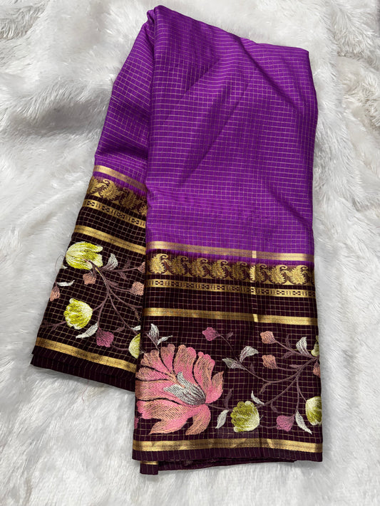 Mysore crepe saree-SR1301F
