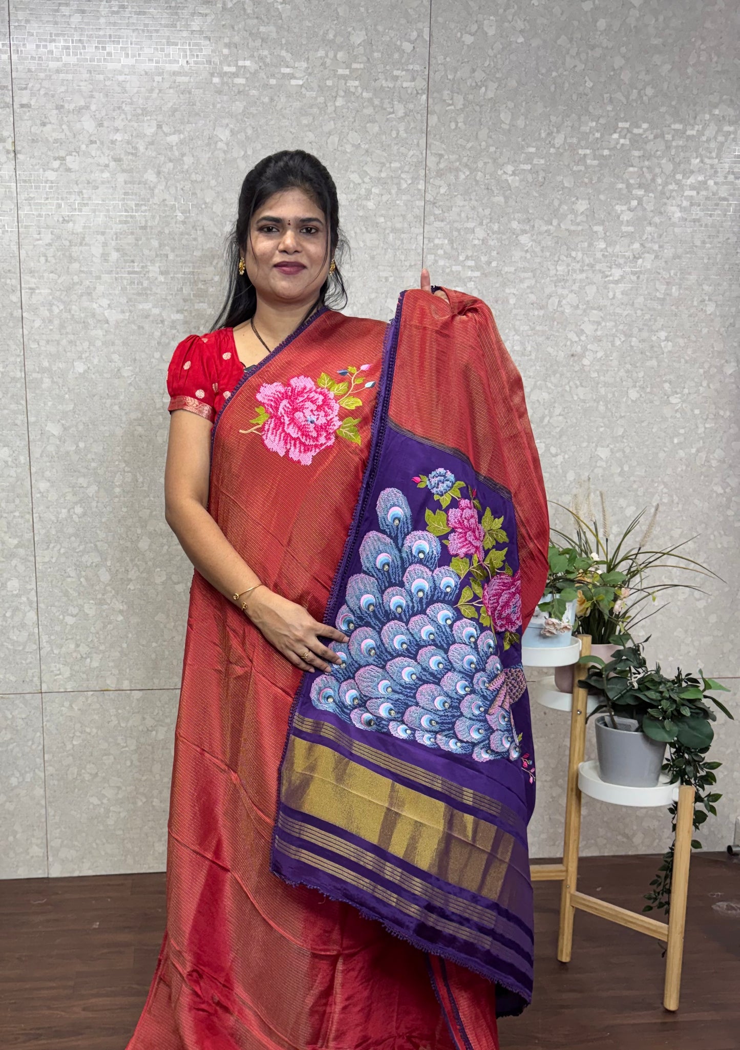 Designer tissue Georget sarees-SR1196B