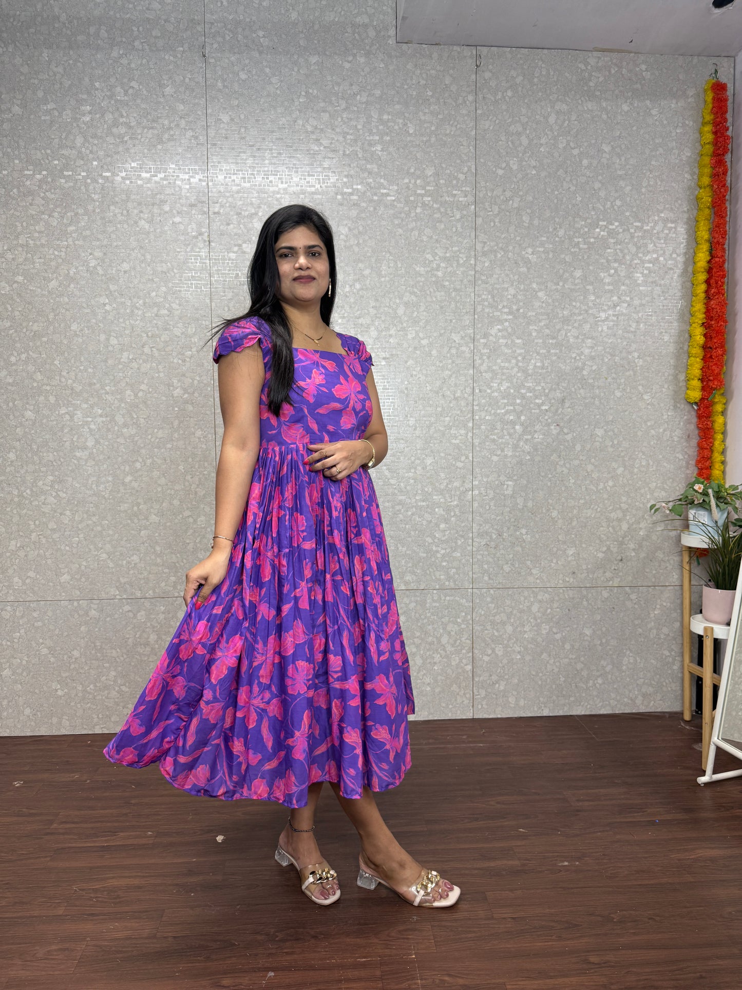 Pure mulcotton frocks-SRF1010C