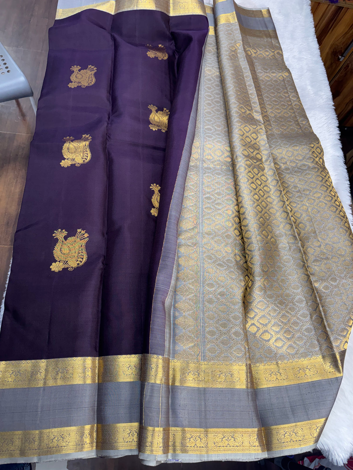 Handloom vintage Kanchipattu saree-SRKP15