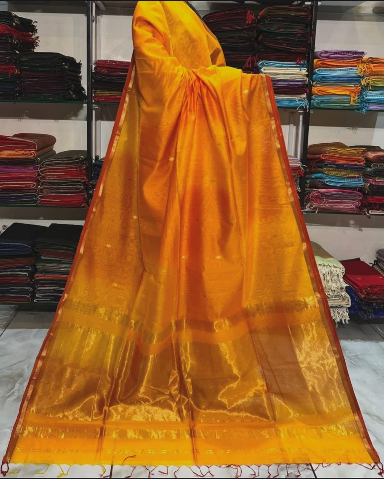 Handloom Maheswari silk sarees-SR1298H