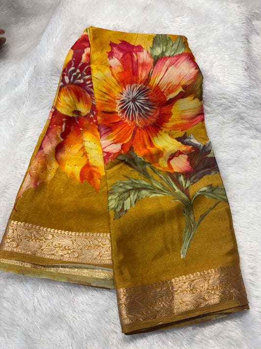 Chinnon digital print saree-SR1209D