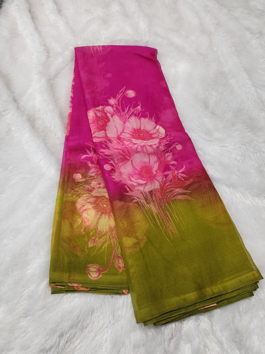 Chiffon digital 2D sarees-SR1235C