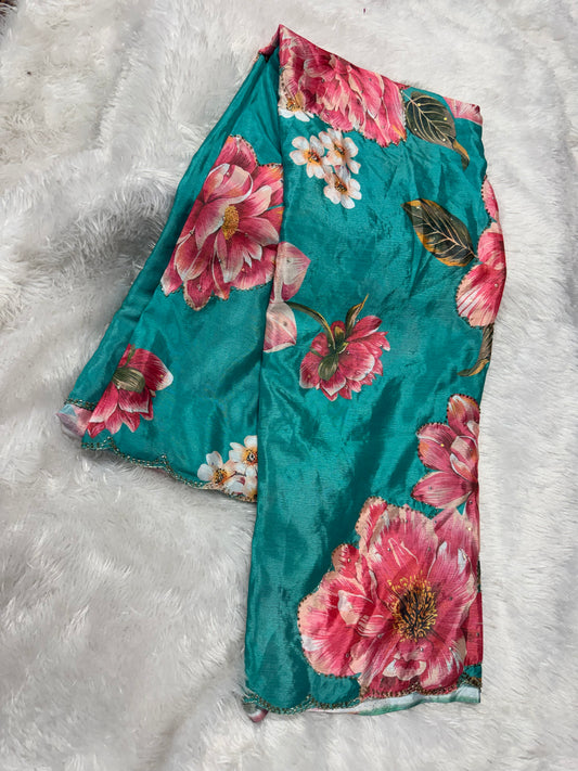 Chinnon floral cocktail saree-SR1254H