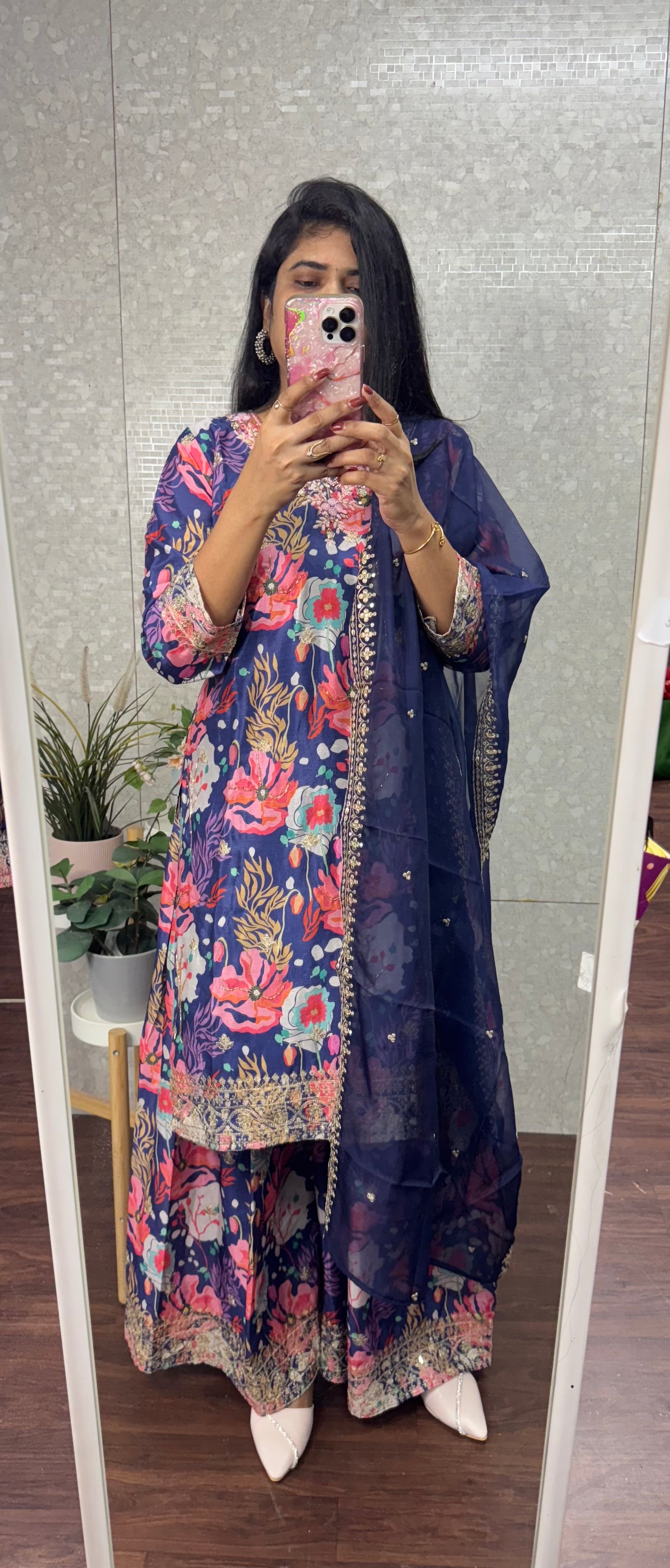 Chinnon printed suit-SRS019