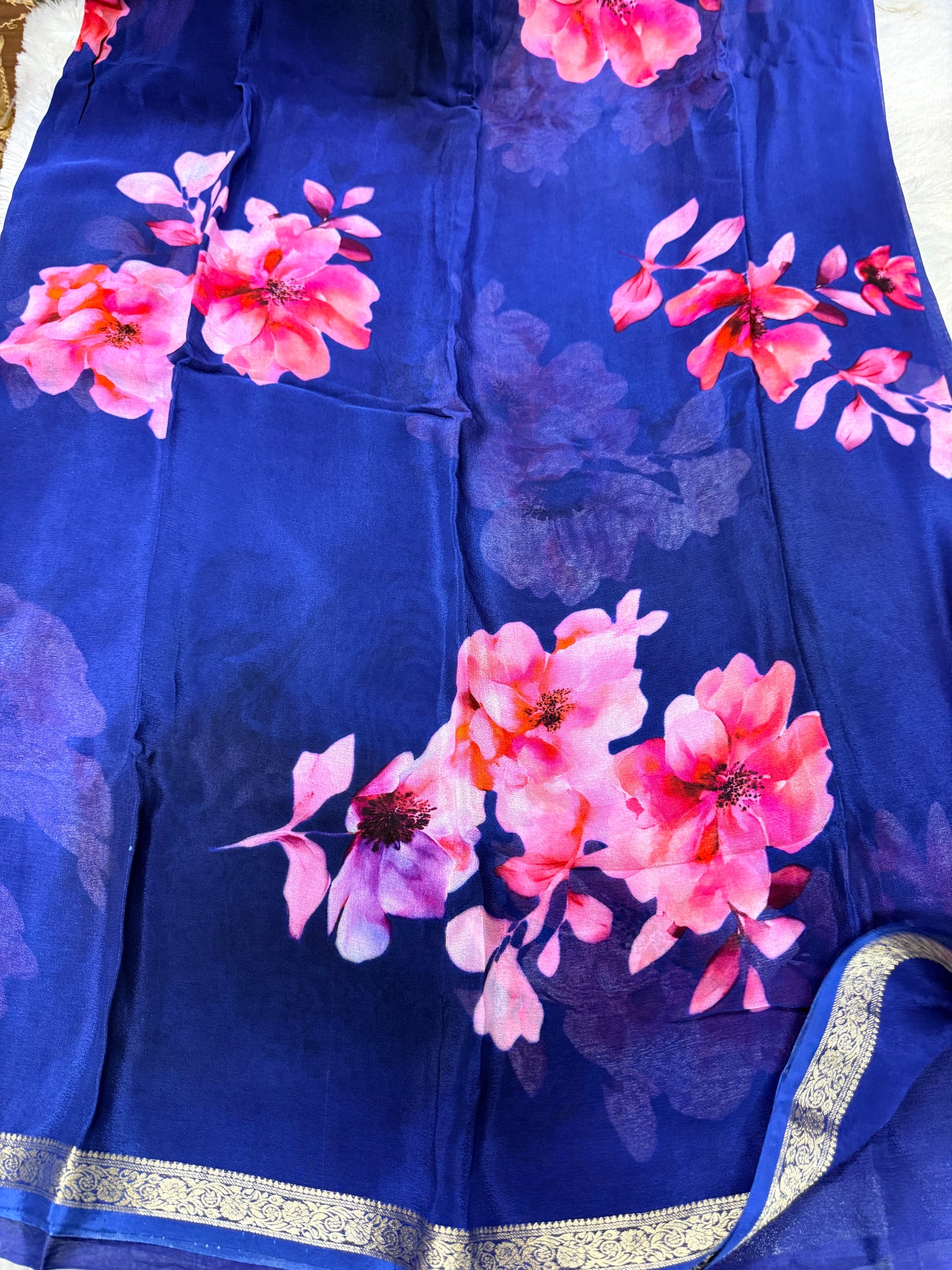 Pure chinnon digital print saree-SR1227L