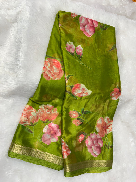 Chinnon digital print saree-Sr1210C