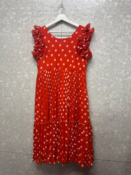Georget polka dots frock-SRF1054C