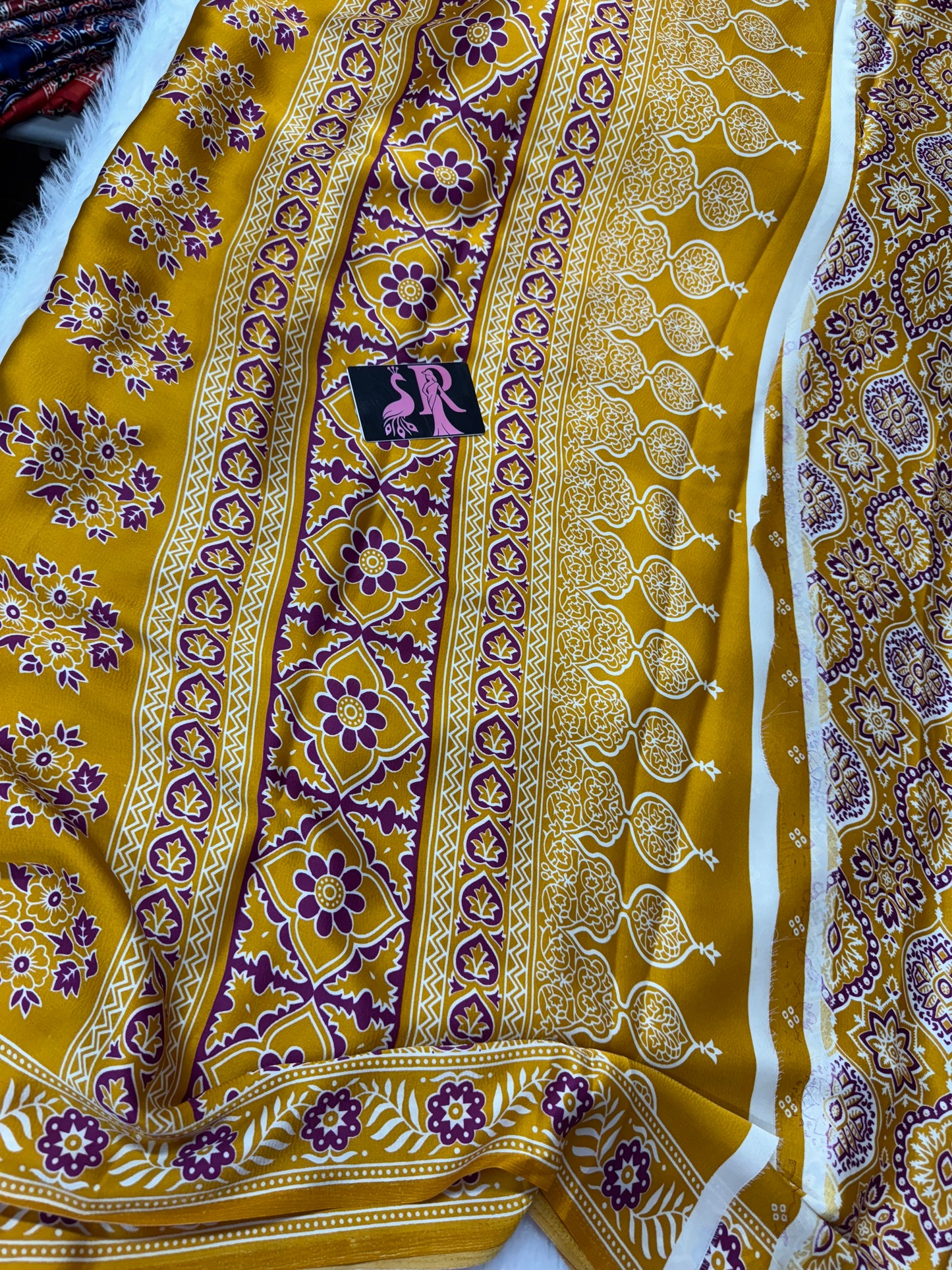 Ajrakh saree-SR1068C