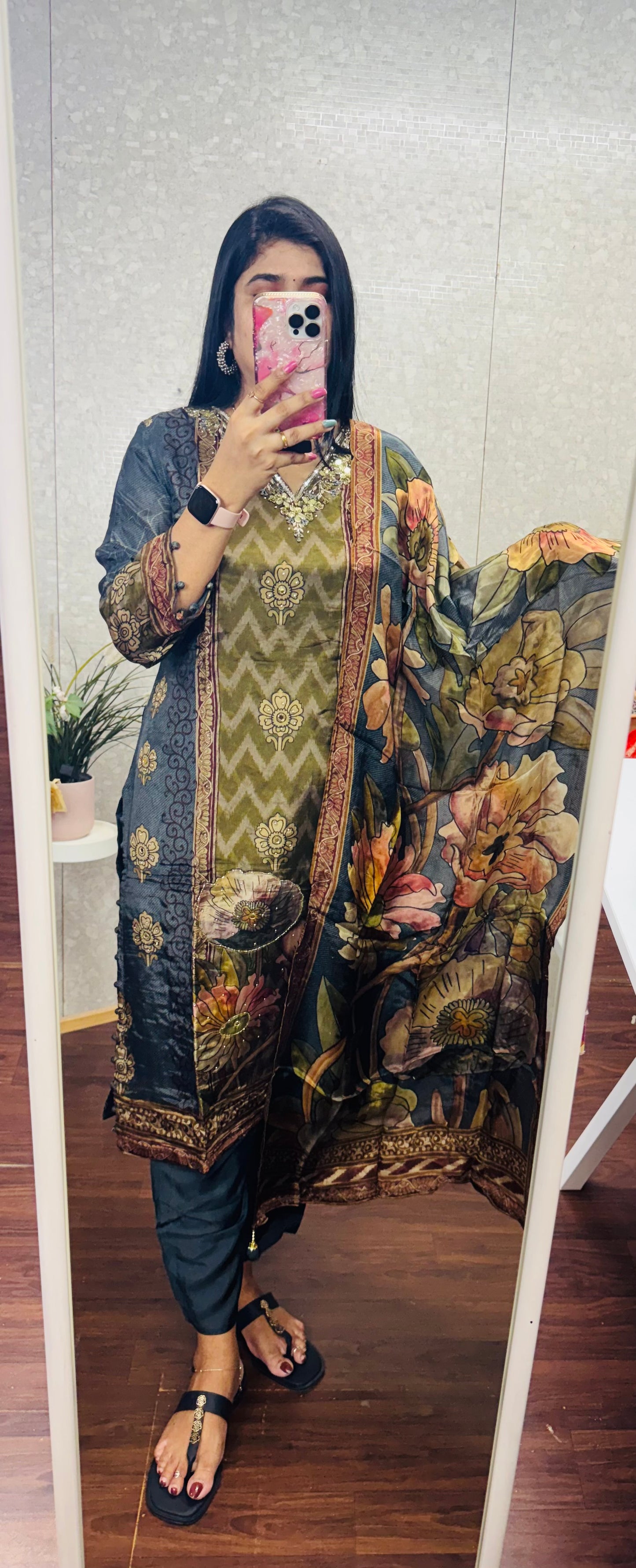 Kalamkari suit-SRS056C