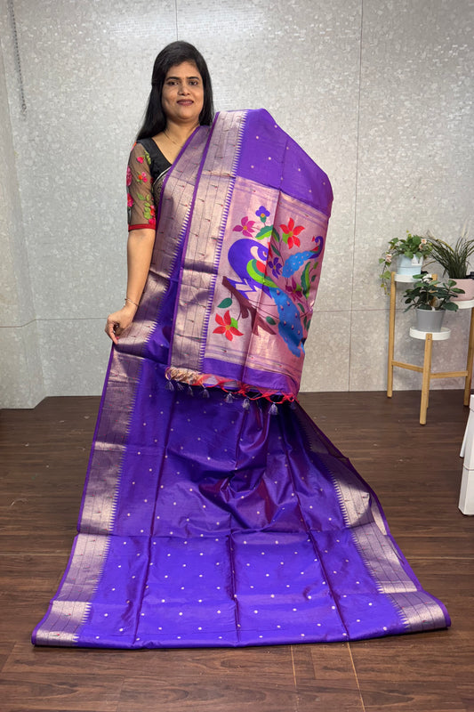 Tassar muniya Paithani-SR1096A