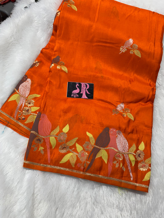 Pure munga crepe saree-SR1065