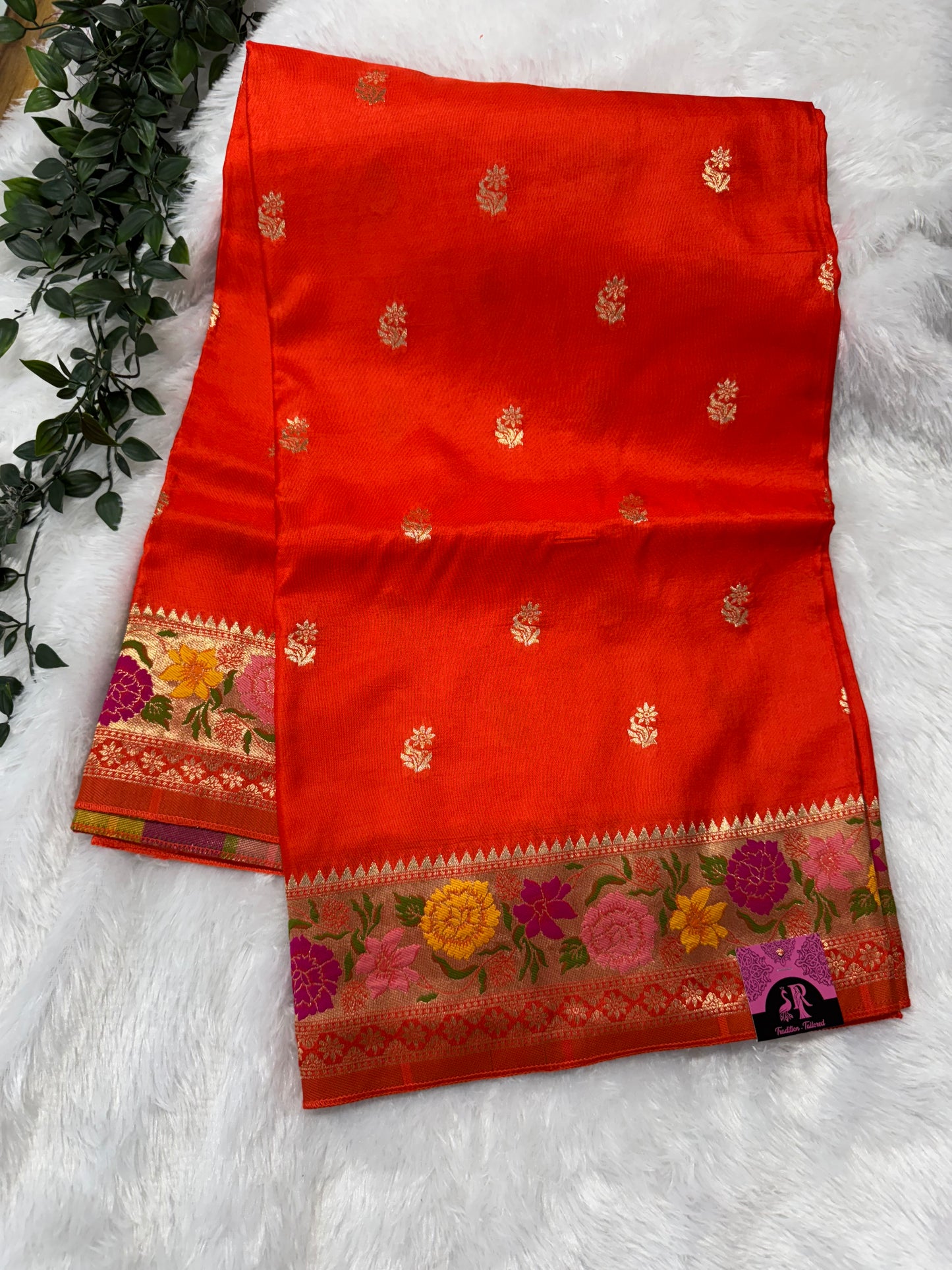 Pure munga silk Meenakari-SR1114A