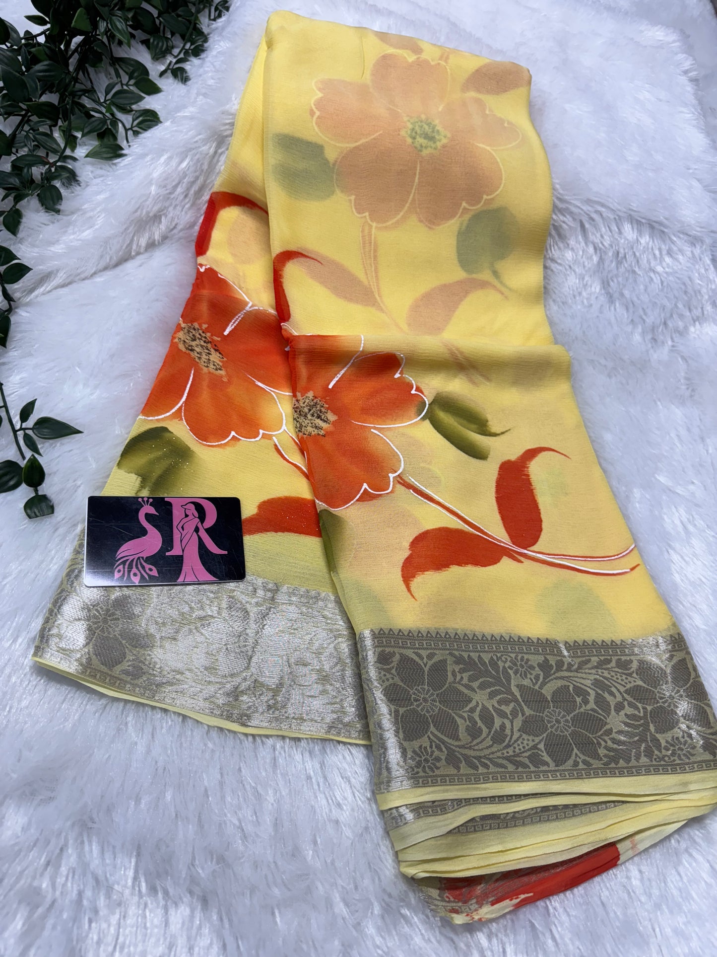 Pure chiffon handpainted -SR304
