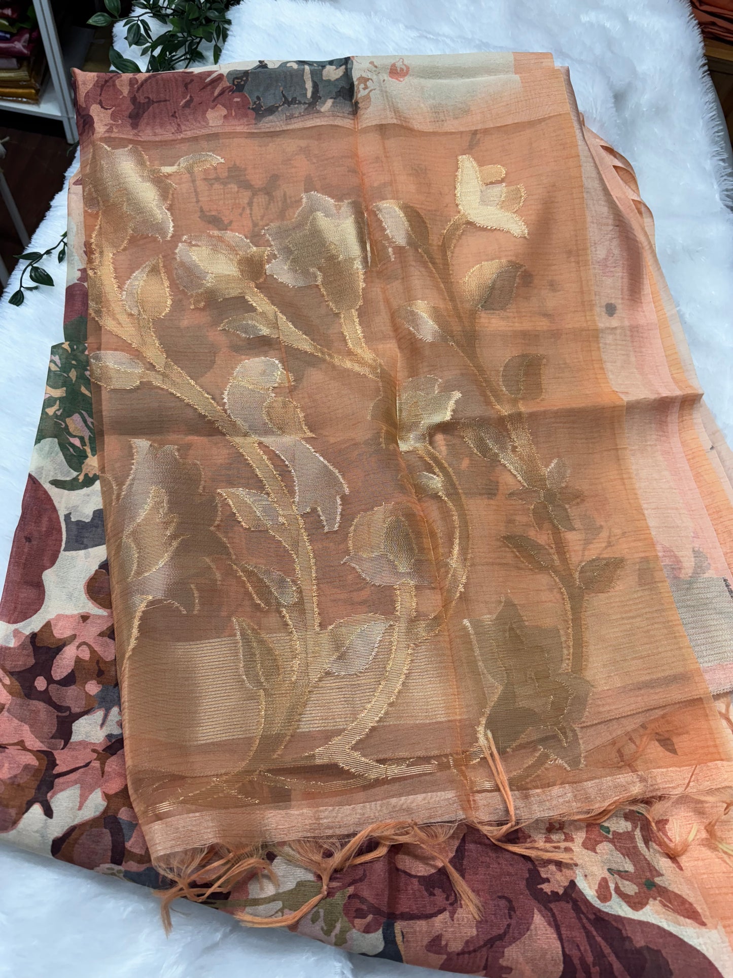 Linen silk jamdhani-SR1086A