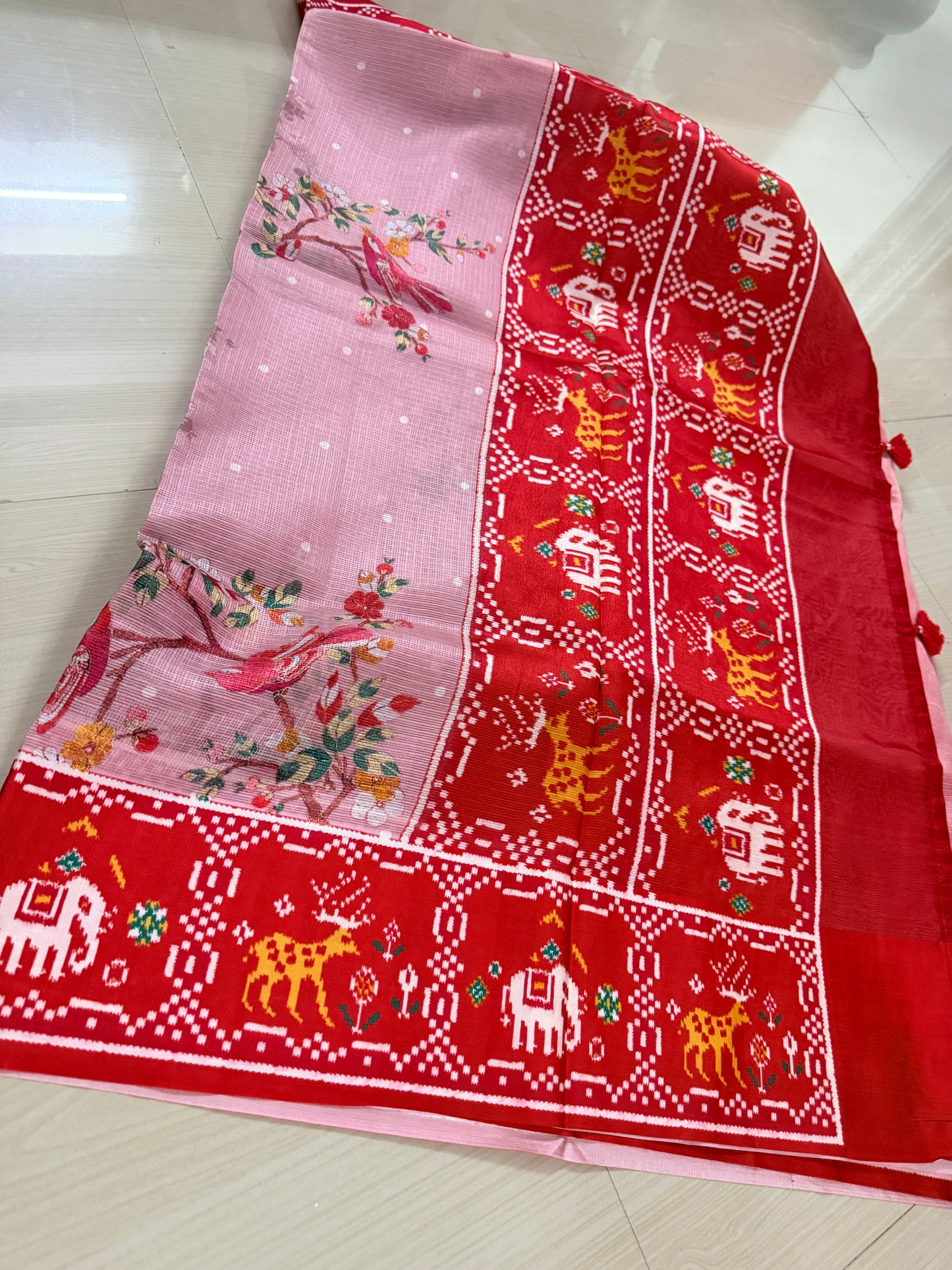 Silk kota digital print saree-SR1249A