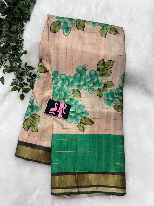 Korean Tassar saree-SRS025B