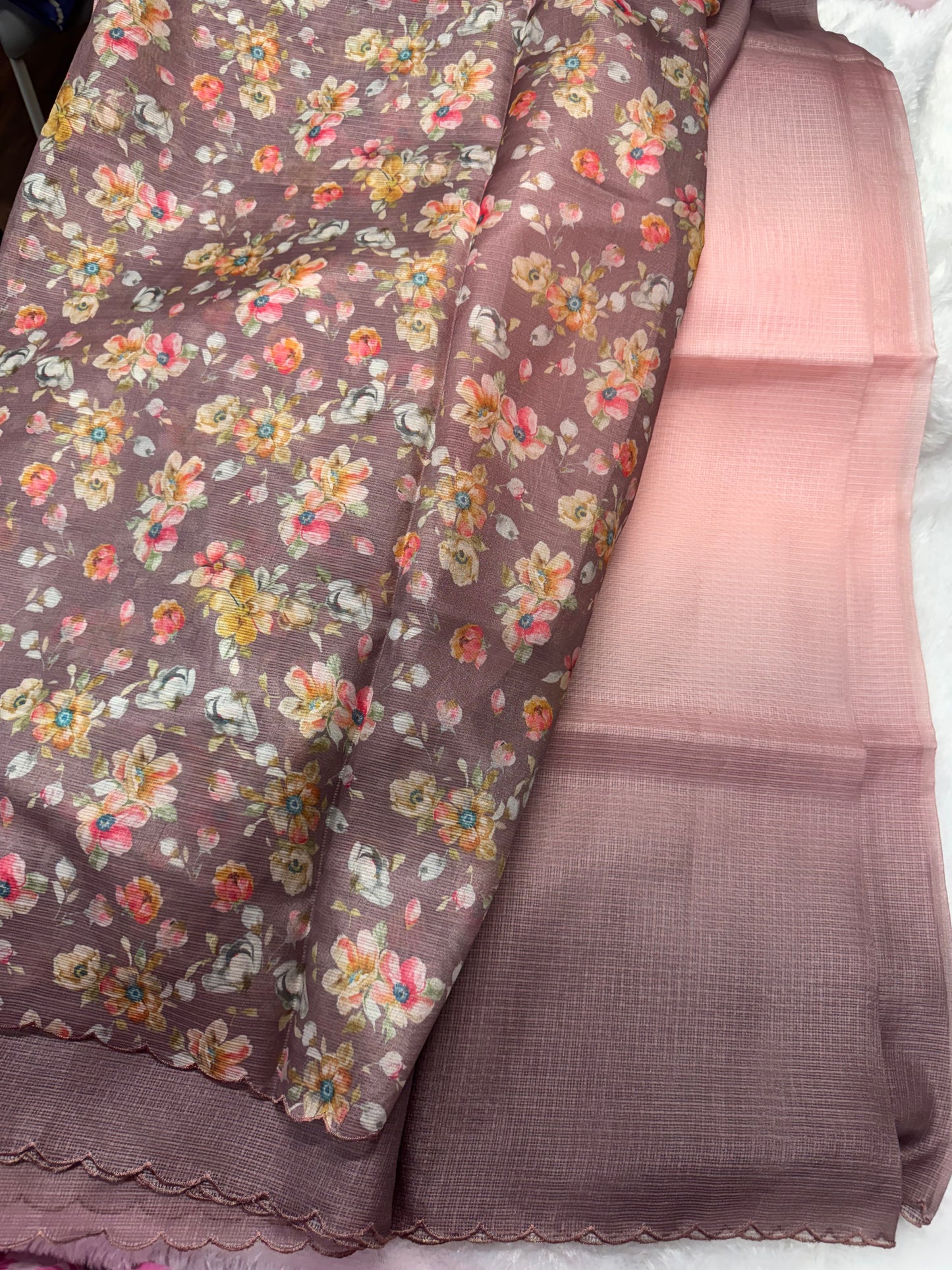Pure silk kota ombré saree-SRS030A