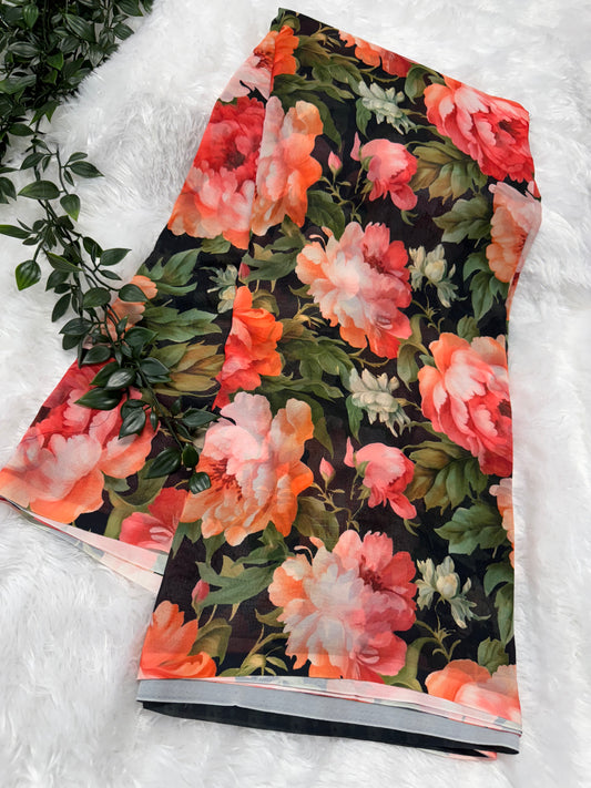 Georget flora saree-SR1099D