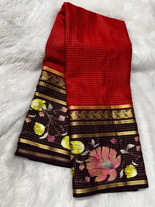 Mysore crepe saree-SR1301J