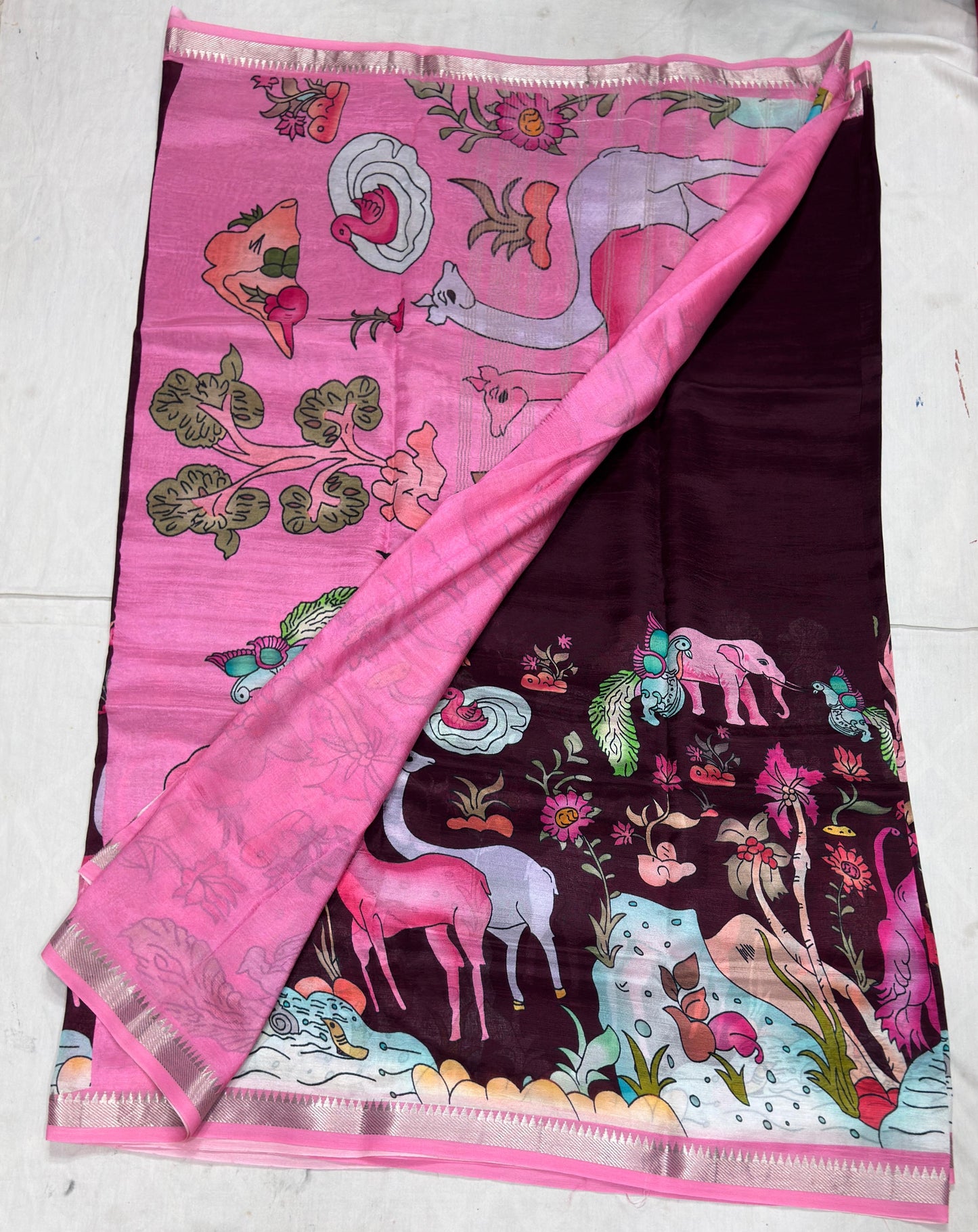 Mangalagiri pattu Kalamkari-SR1102