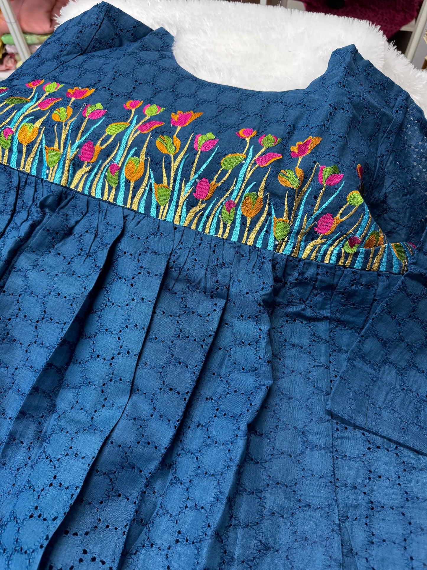 Hakoba Embroidery Frocks-SRF2005D