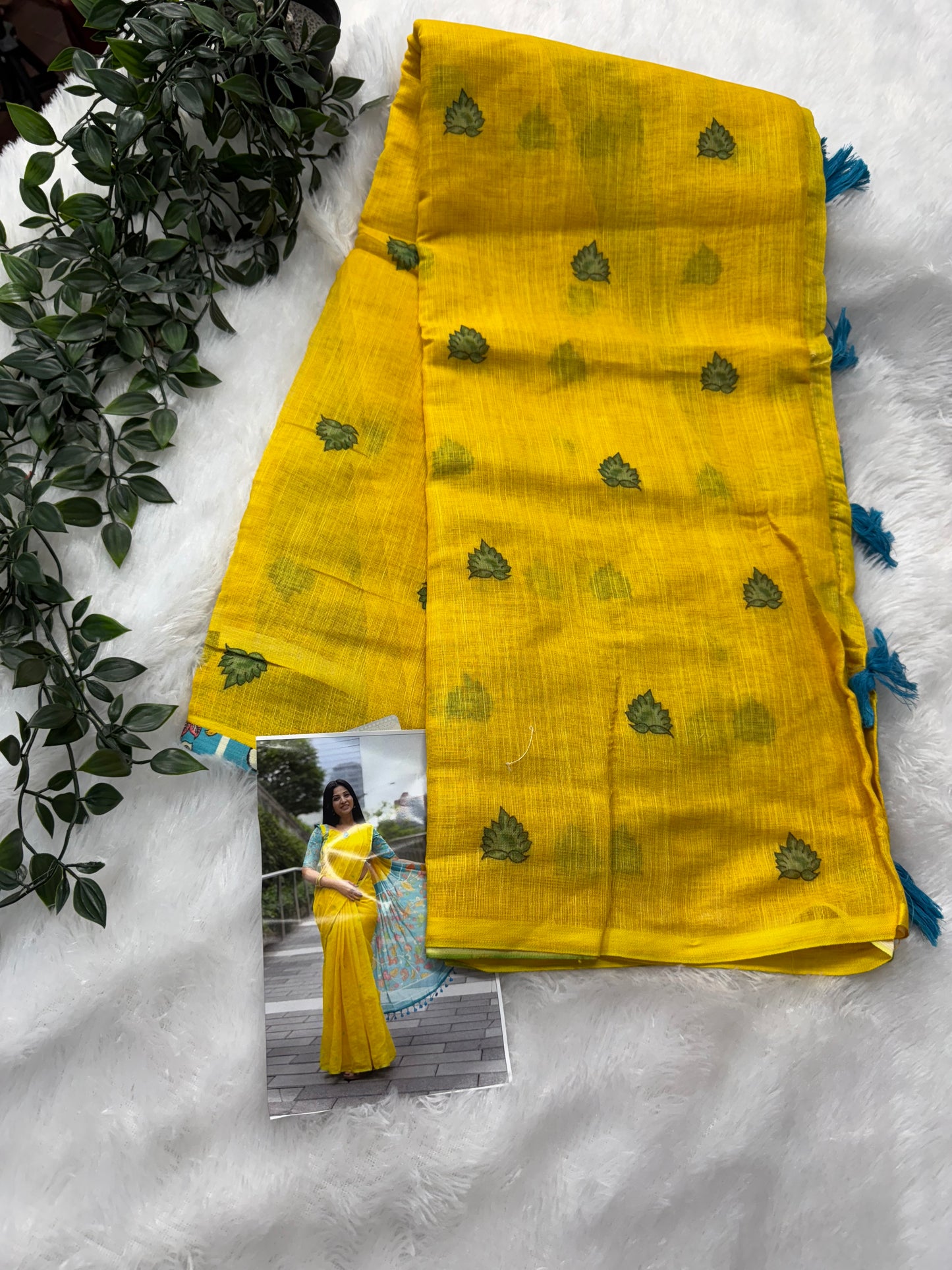 Linen Kalamkari saree-SR1146