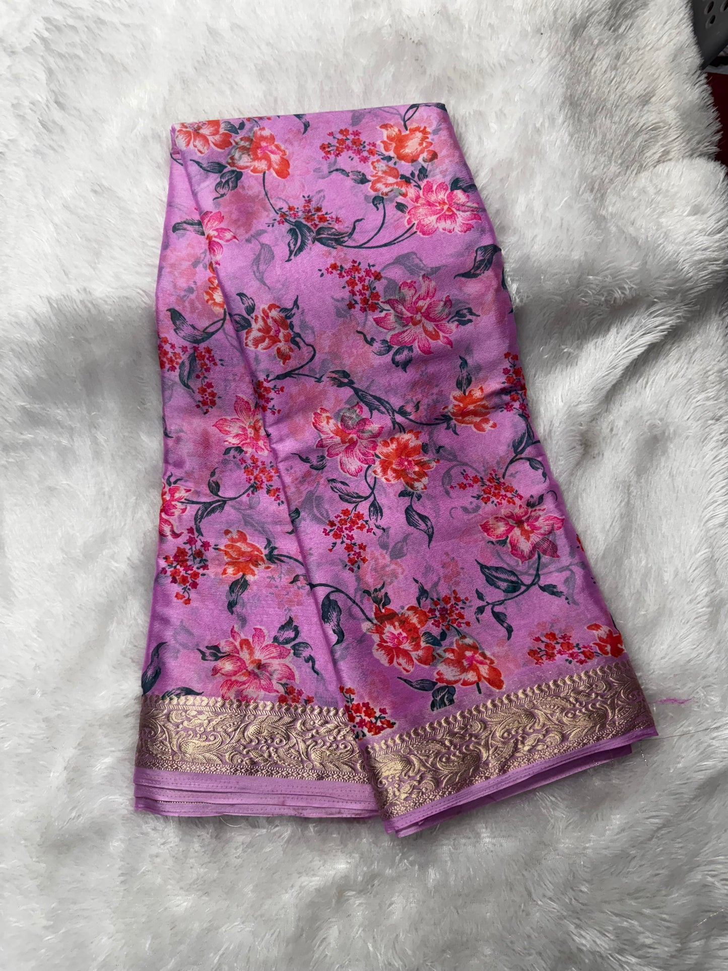 Chinnon floral print saree-SR1236h