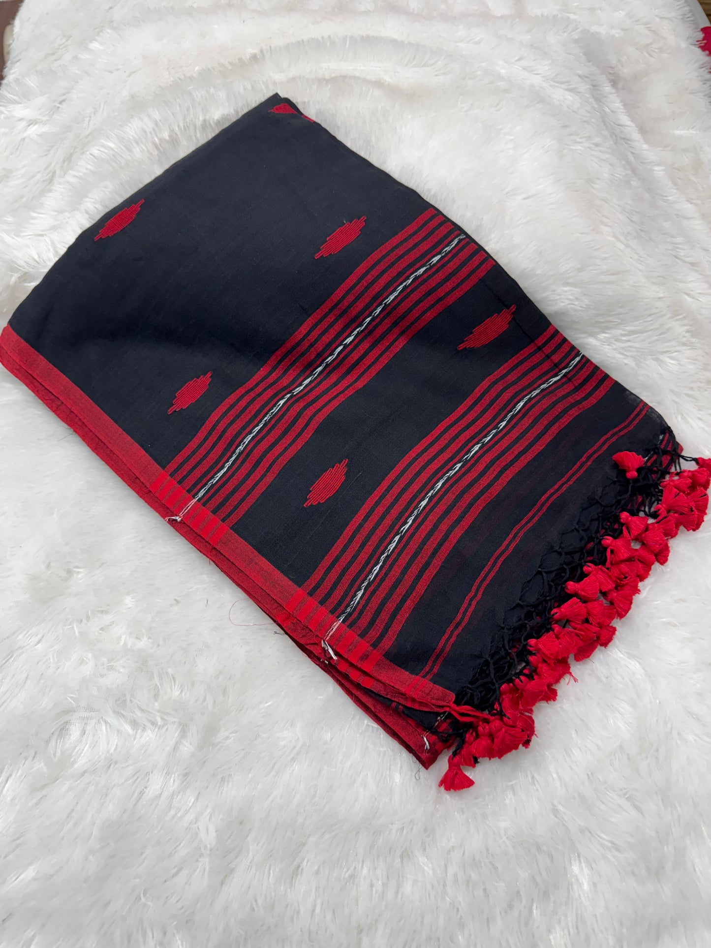 Pure Mulcotton Jamdhani saree-SR1216K