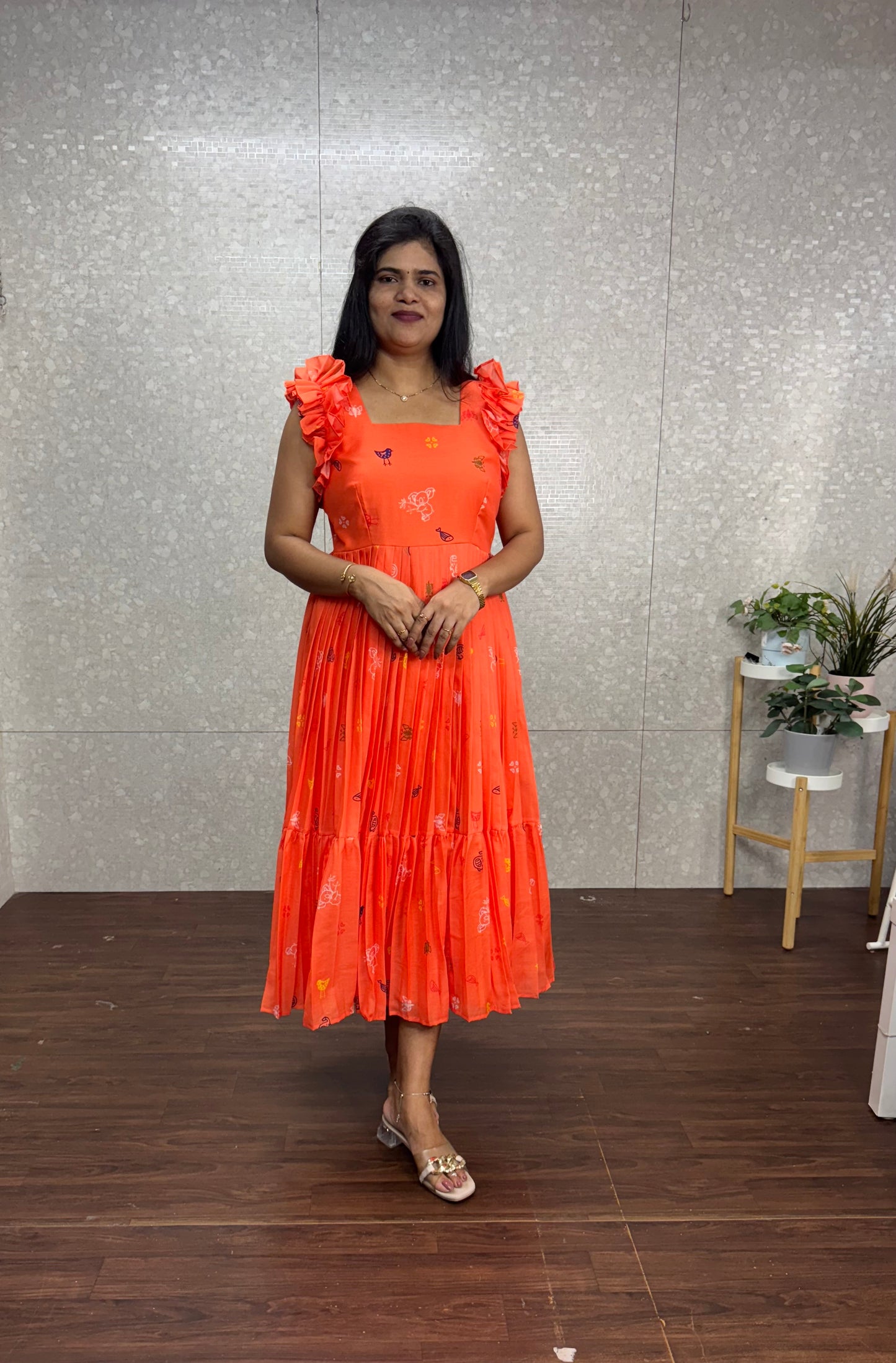 Chanderi Frock-SRF1017F