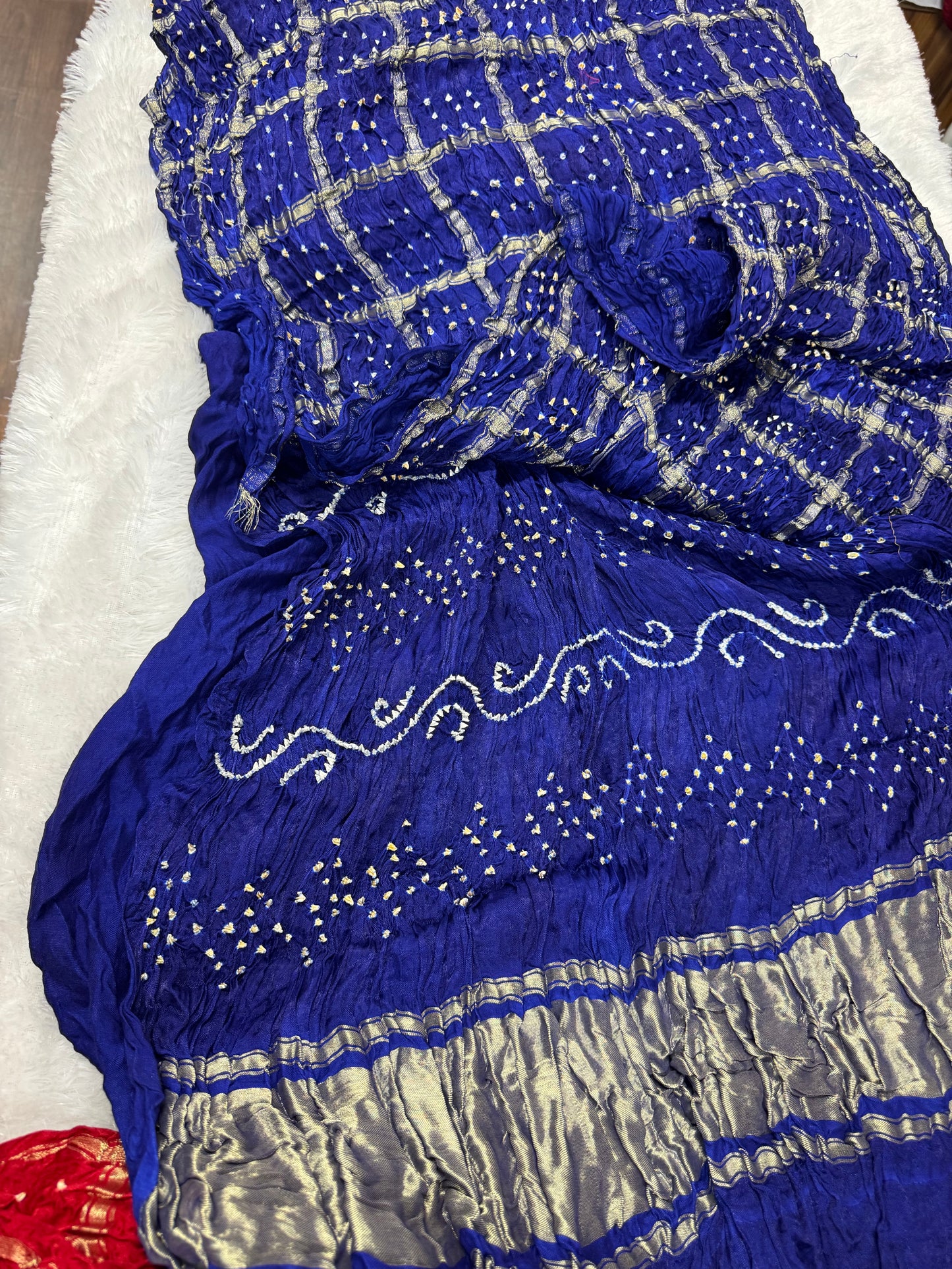 Gharchola checks bandhini saree-SR1217D