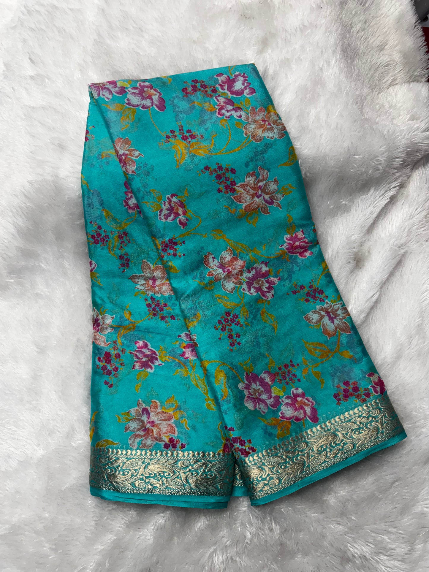 Chinnon floral print saree-SR1236f