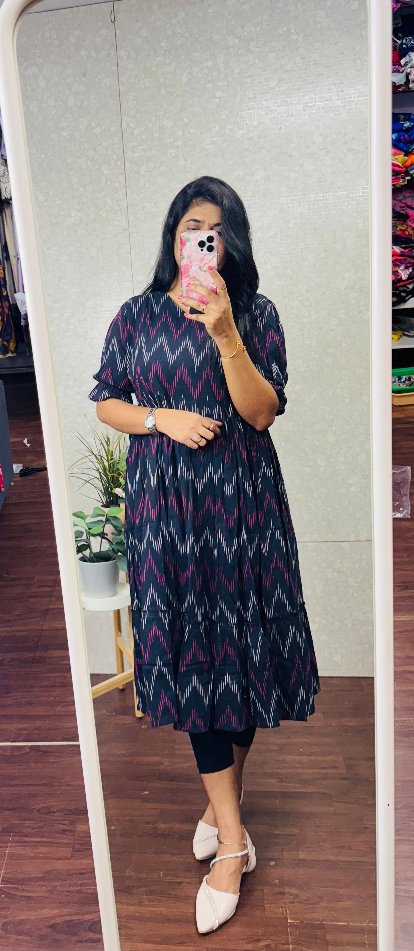 Ikkat frock-SRS028D
