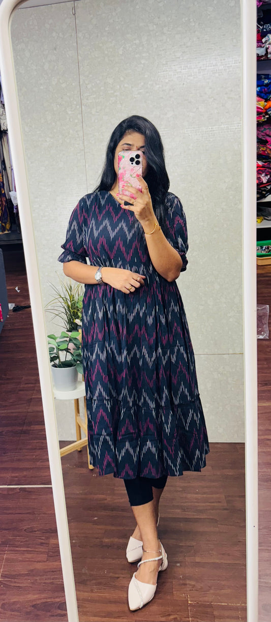 Ikkat frock-SRS028D
