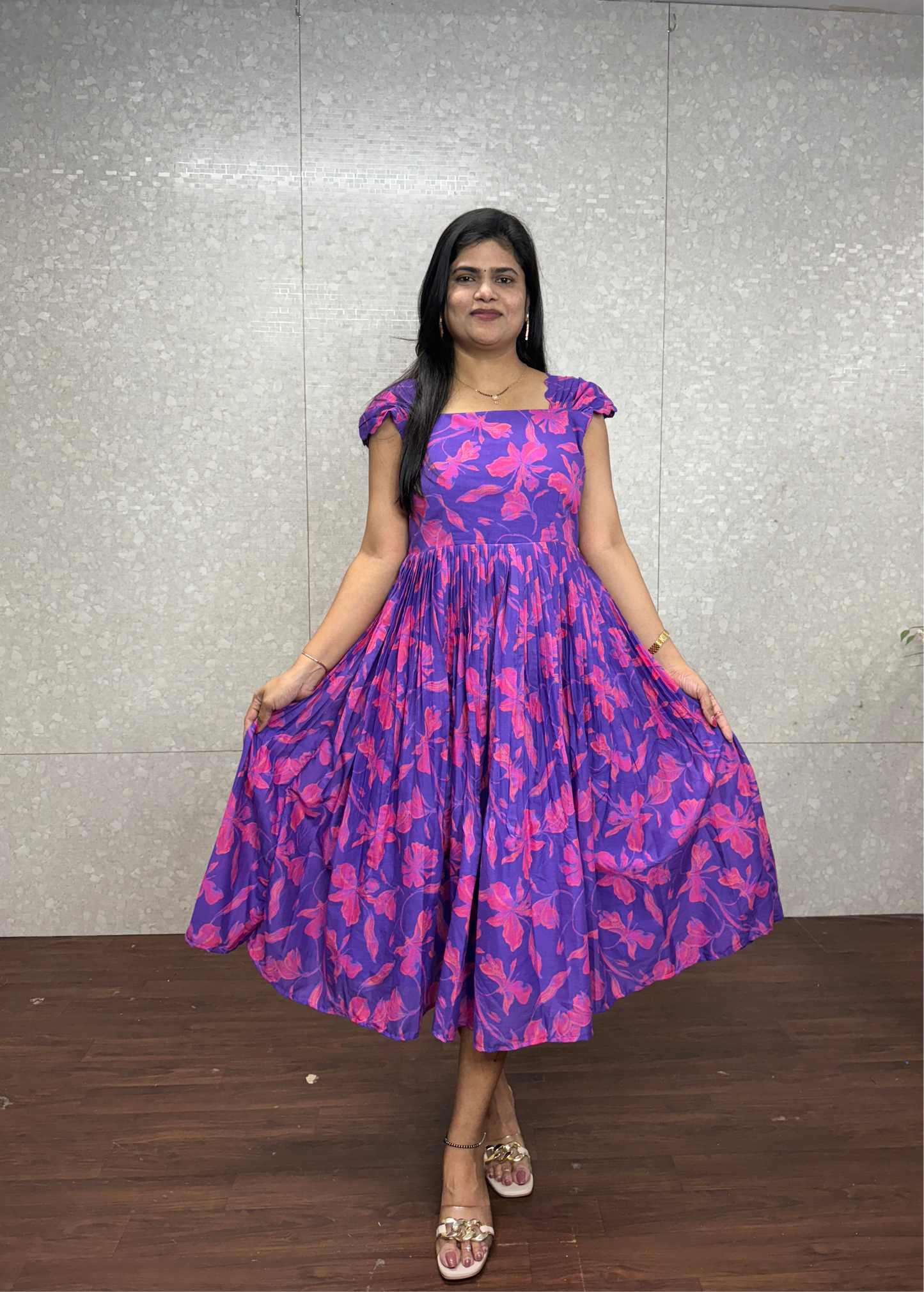 Pure mulcotton frocks-SRF1010C
