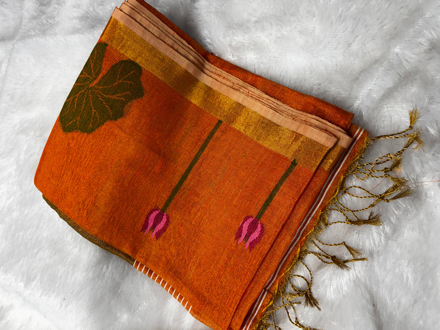 Linen tissue Jamdhani saree-SR1225H