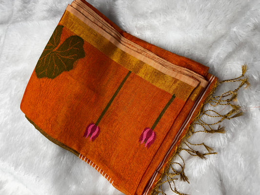 Linen tissue Jamdhani saree-SR1225H