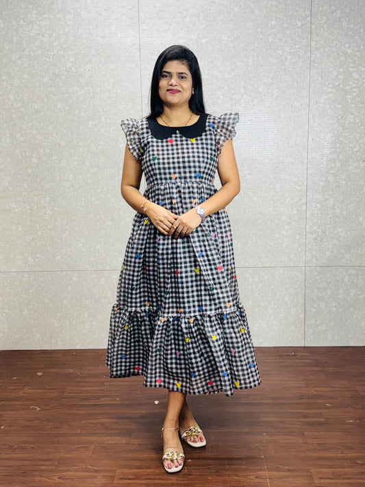 Kota Checkered Frocks-SRF1021A