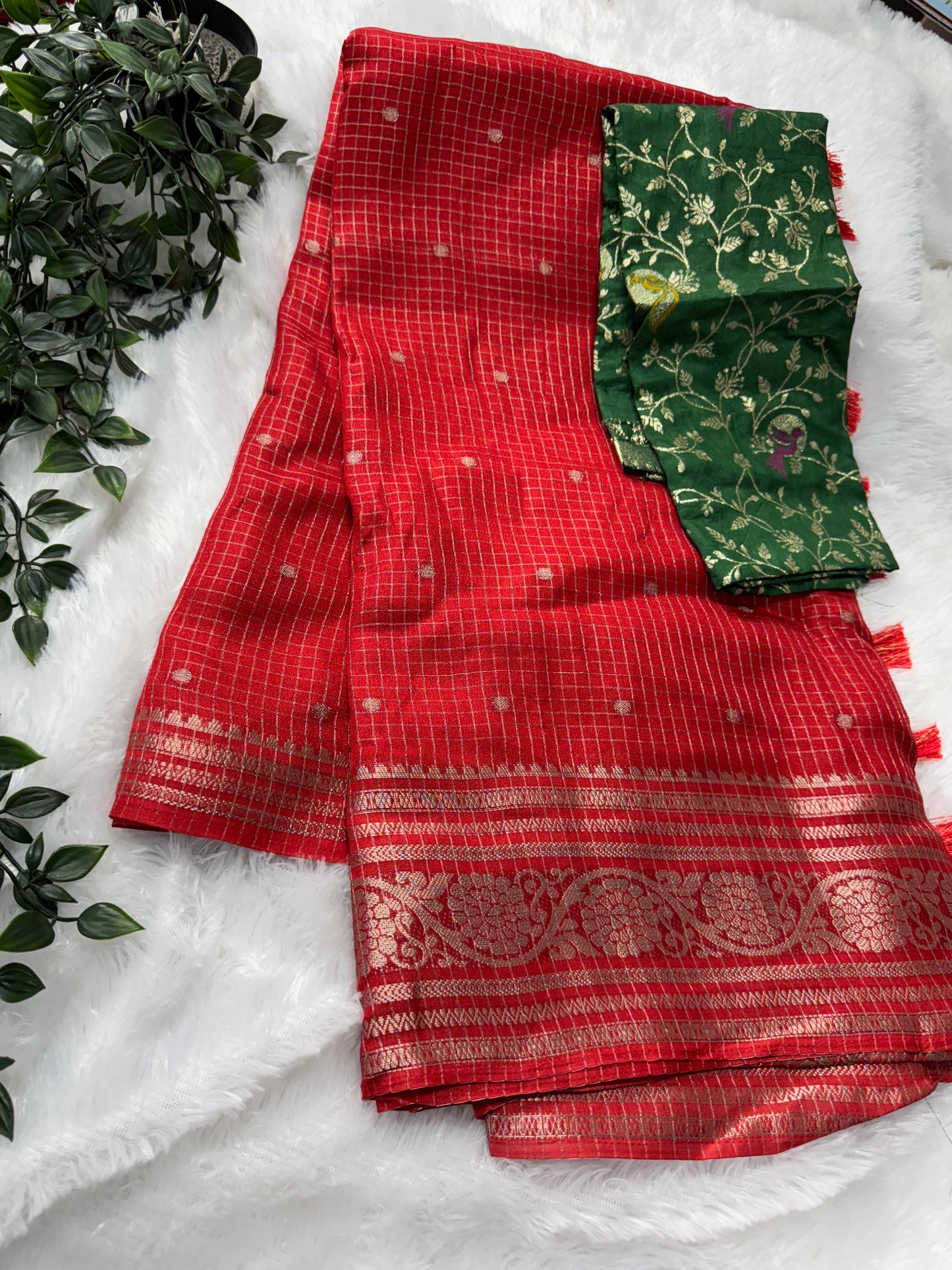 Dola silk kanjivaram checks-SR1145D