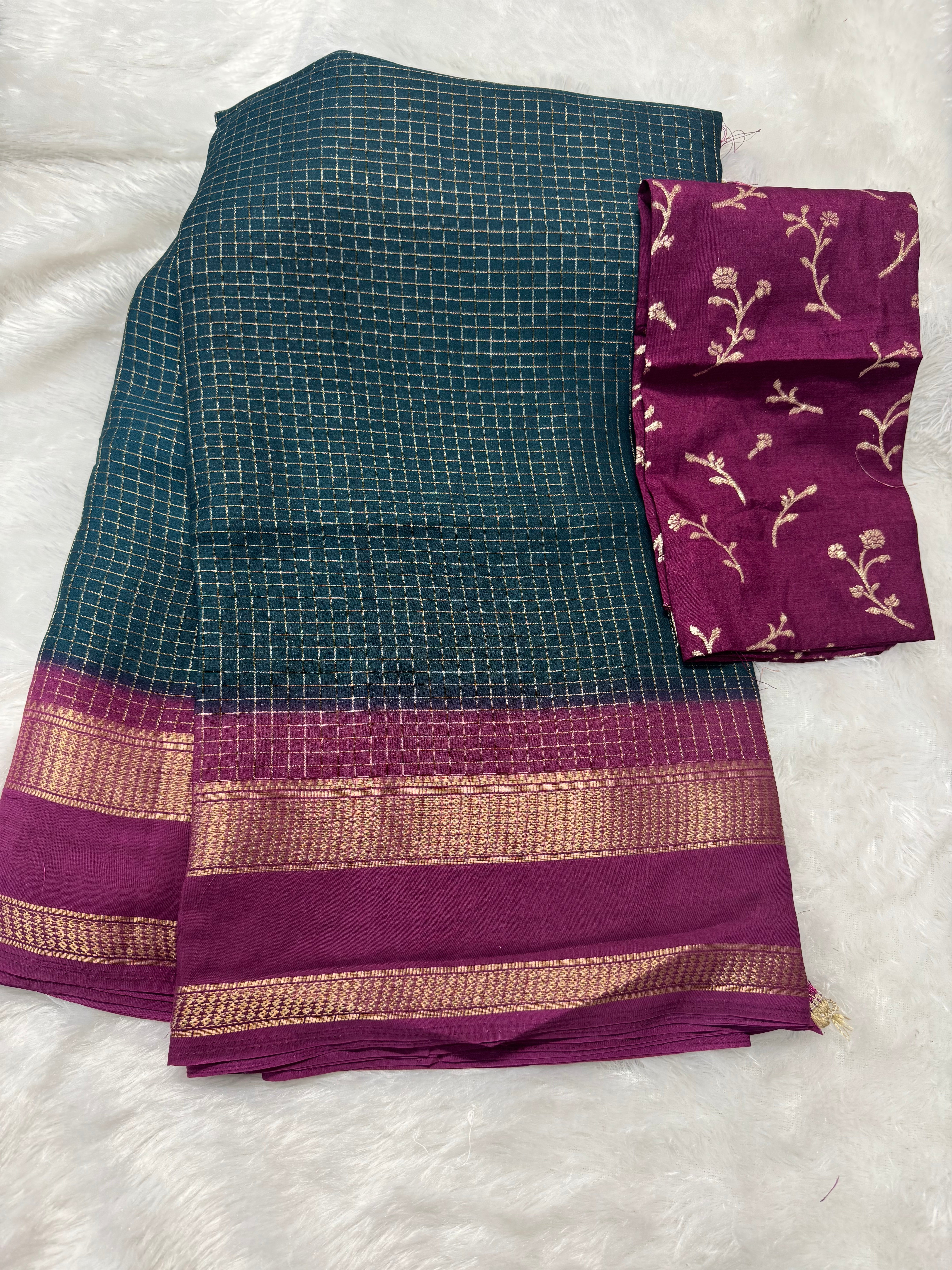 Georget Russian Georget vintage checks-SR1182D – Swarna Reddys