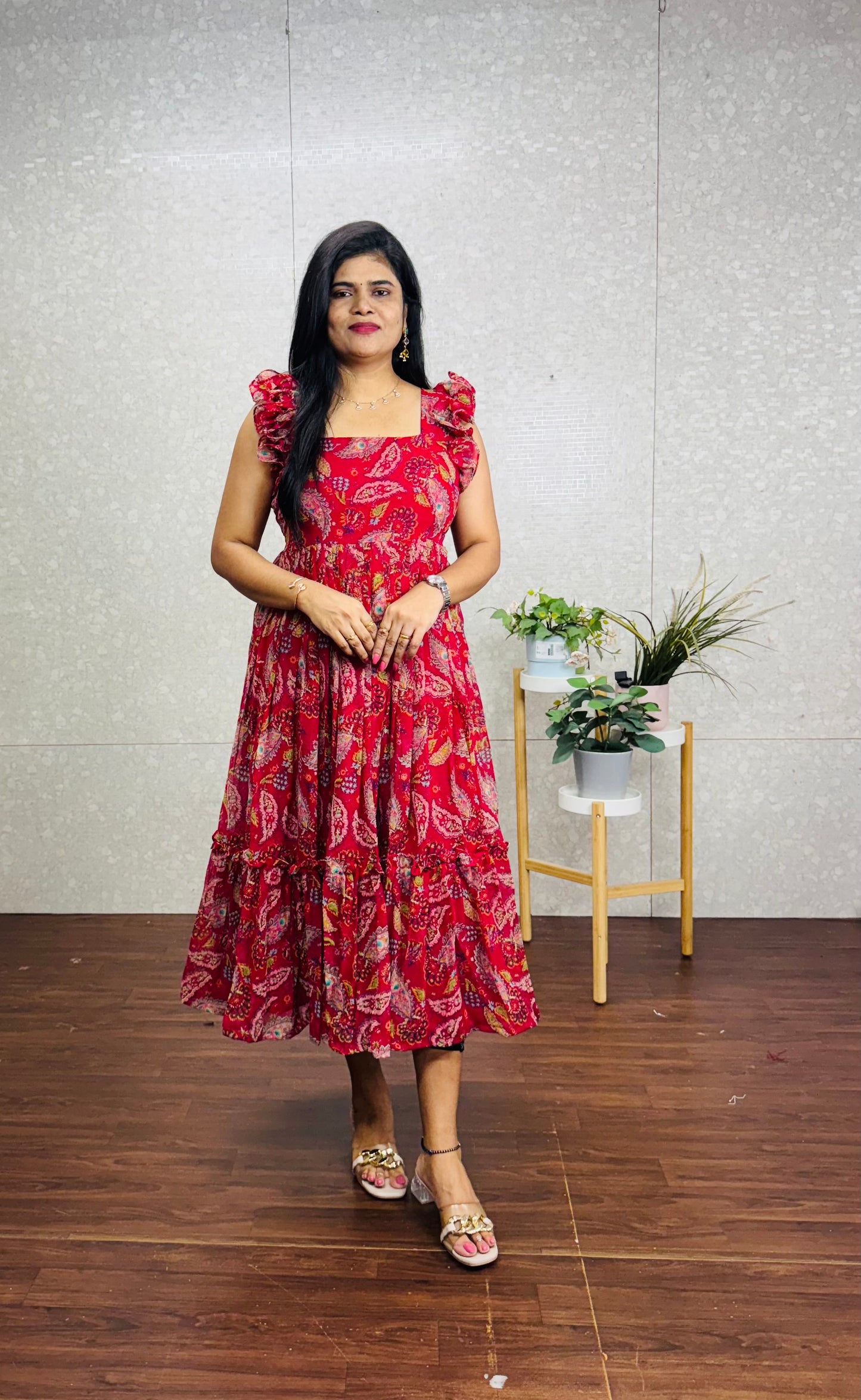 Georget paisley frock-SRF1044C