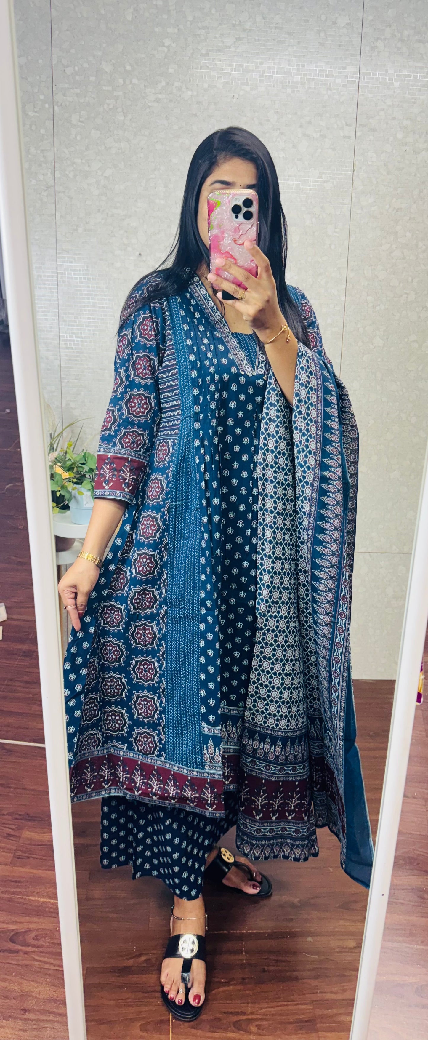 Jaipur cotton Ajrakh Suit-SRS053A