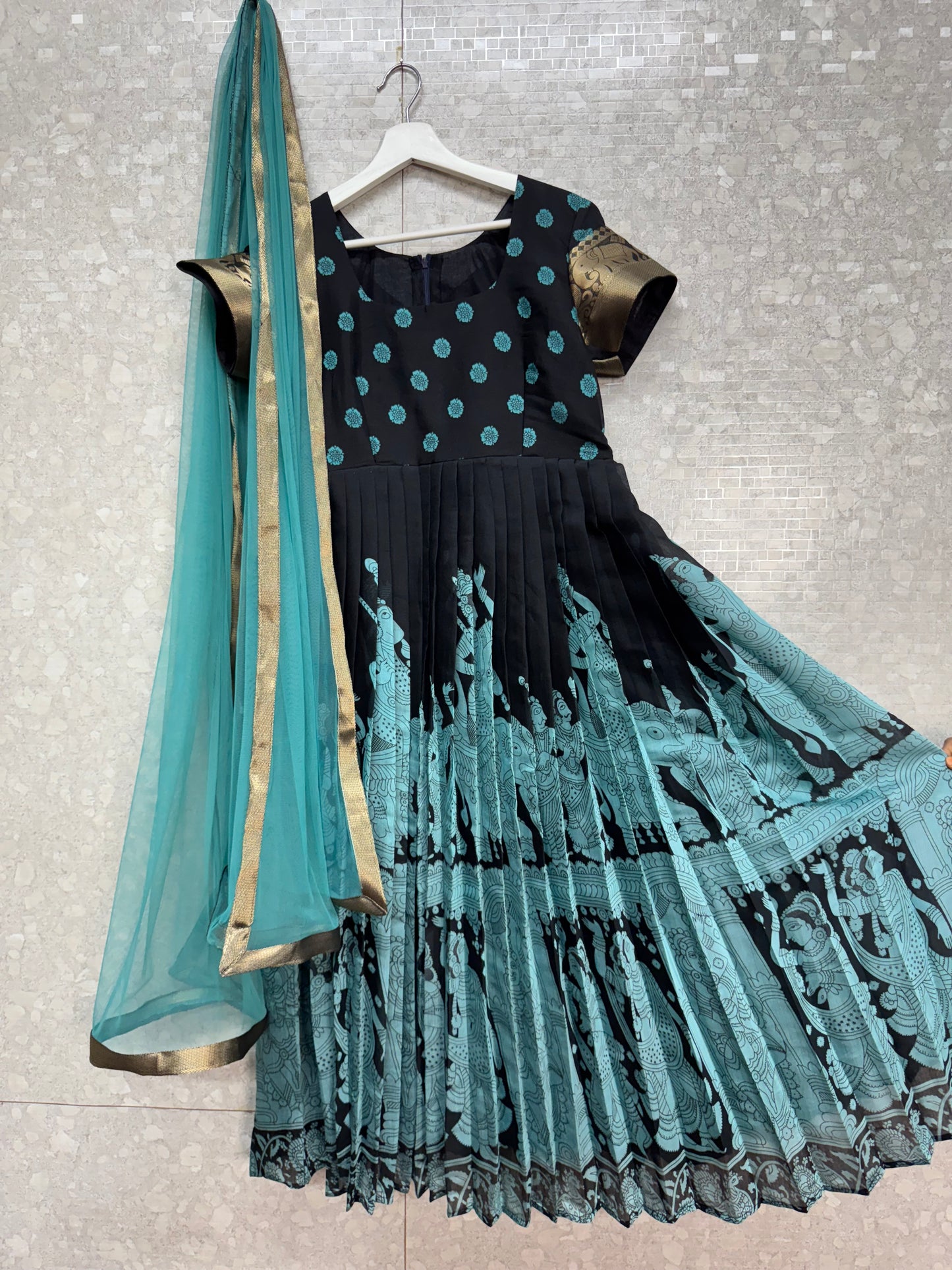 Kalamkari Anarkali-SRA011C