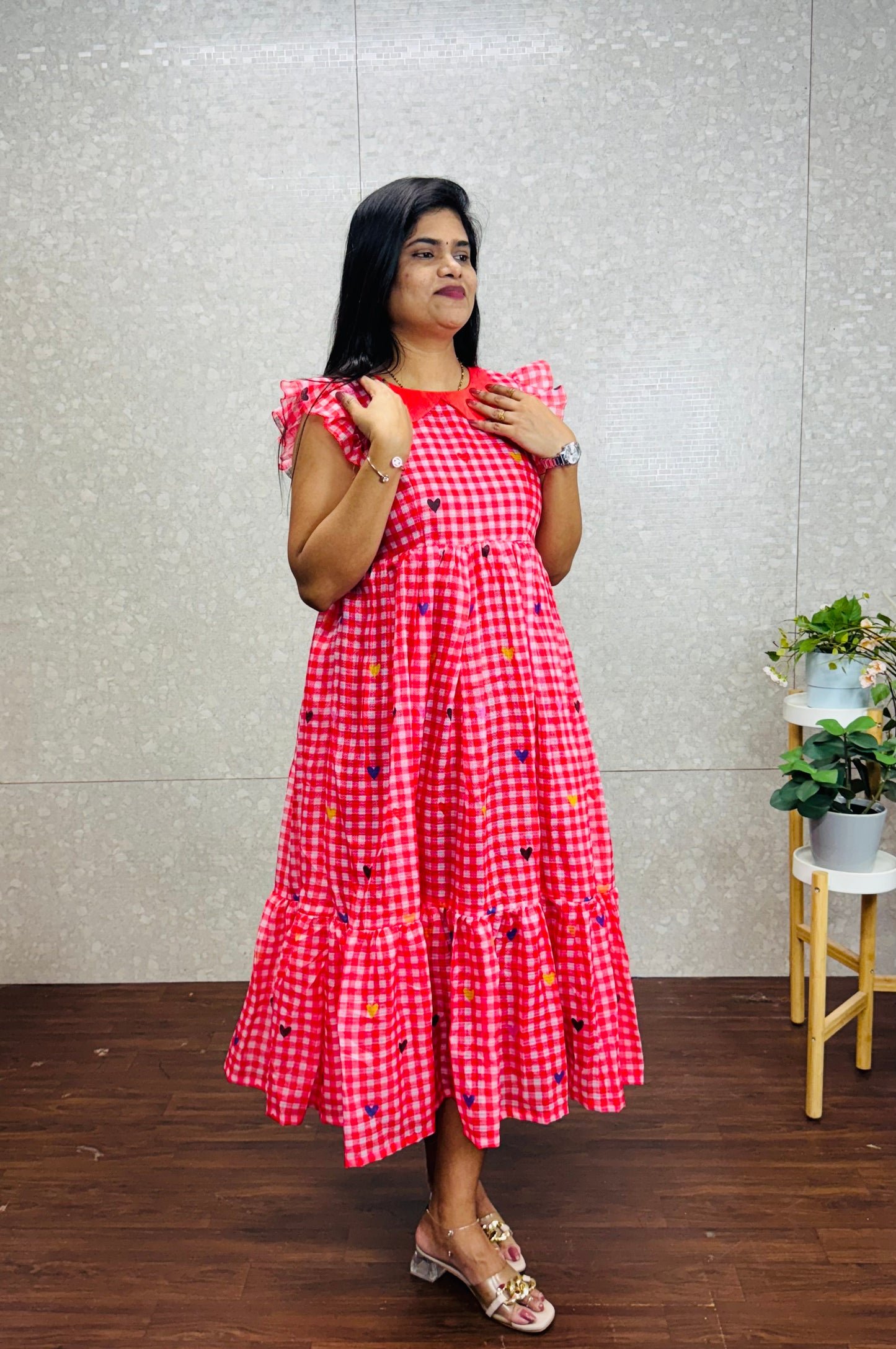 Kota Checkerd frocks-SRF1021B
