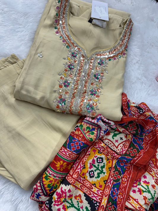Premium Dola silk suit-SRSP004