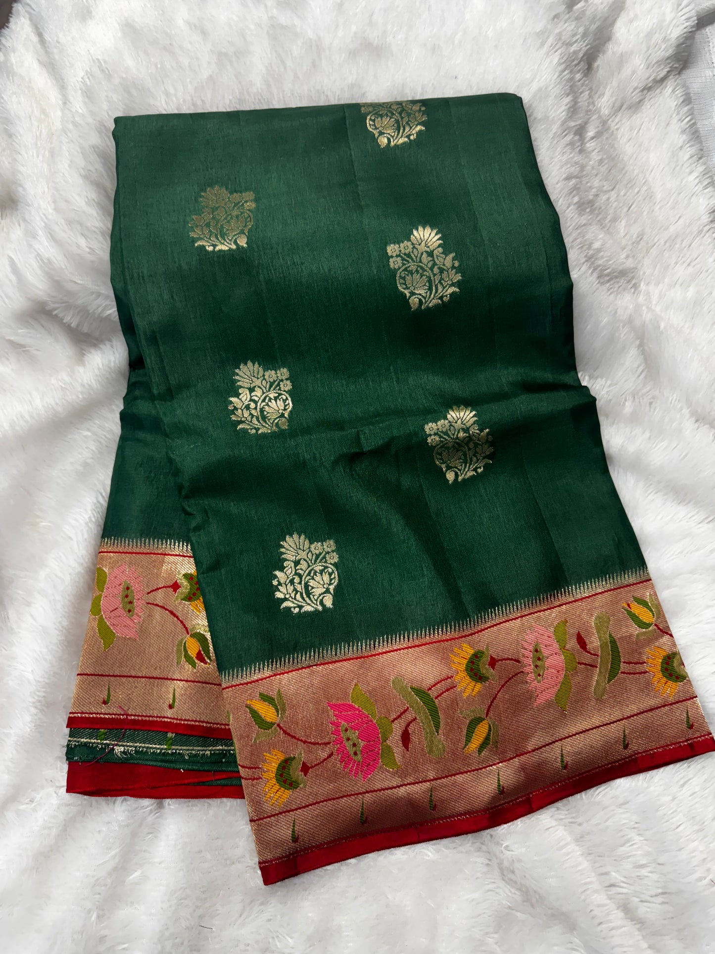 Munga crepe Paithani saree-SR1238A